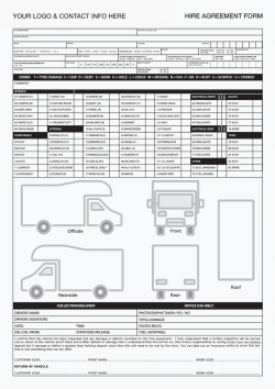 Campervan/Motorhome Hire/Rental Agreement Form