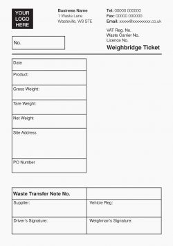 Custom Weighbridge Tickets