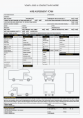 Campervan/Motorhome Hire/Rental Agreement Form