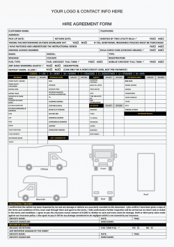 campervanmotorhome hirerental agreement form