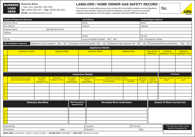 Landlord Gas Safety Records